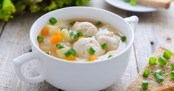 súp thịt viên gà cho một chế độ ăn kiêng protein
