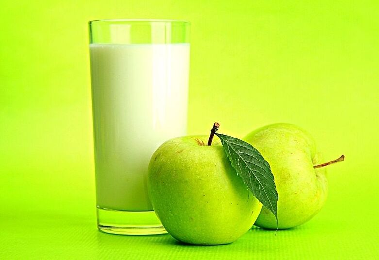 chế độ ăn kiêng kefir-apple