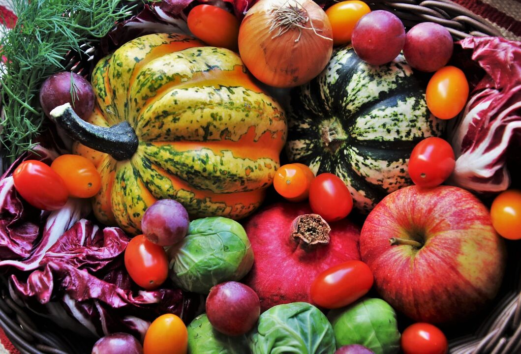 Chế độ ăn của người nhóm máu II nên bao gồm rau và trái cây. 
