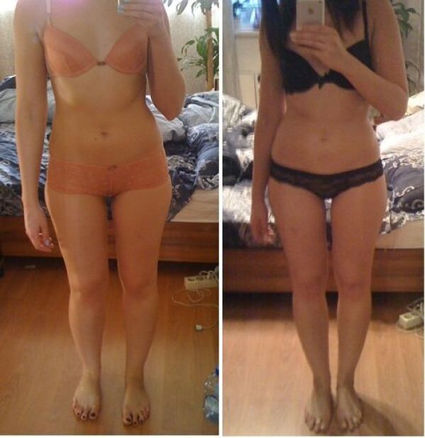 Cô gái trước và sau khi giảm cân bằng chế độ ăn kiêng của người Nhật trong 14 ngày